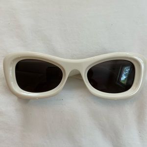 Bottega Veneta Retangle sunglasses ivory